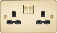 Polished Brass - Flat Plate Switches and Sockets