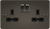 Gunmetal -  Flat Plate Switches and Sockets