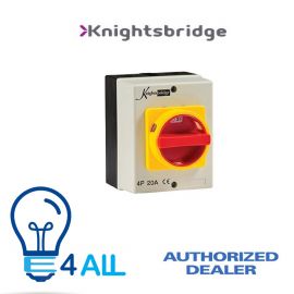 Knightsbridge IN0025 Iolator IP65 20A Rotary Isolator 4P Ac (230V-415V)