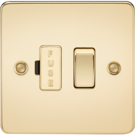 Knightsbridge 13A Switched Fused Spur Unit - Polished Brass FP6300PB