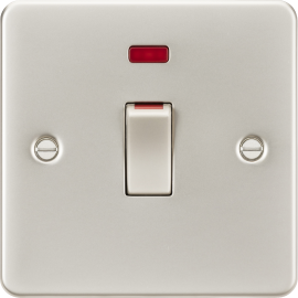 Knightsbridge 45A DP Switch with Neon (1G size) - Pearl FP81MNPL
