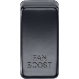 Knightsbridge Switch cover marked "FAN BOOST" - Matt Black GDBOOSTMB