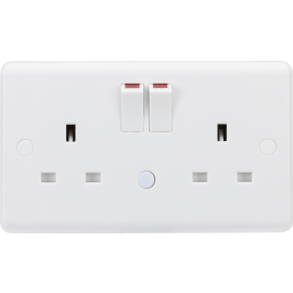 Knightsbridge 13A 2G DP Switched Socket with Photocell Nightlight Function CU9NL