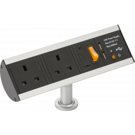 Knightsbridge 13A 2G Desktop Power Station with Dual USB Charger (2.4A)