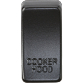 Knightsbridge Switch cover "marked COOKER HOOD" - matt black GDCOOKMB
