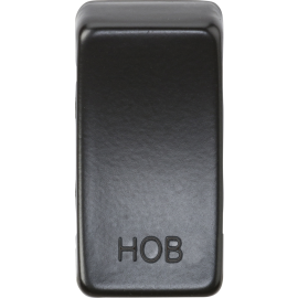 Knightsbridge Switch cover "marked HOB" - matt black GDHOBMB