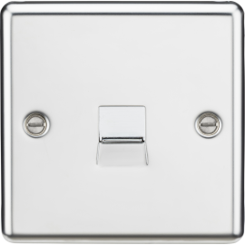 Knightsbridge Telephone Extension Outlet - Polished Chrome CL74PC