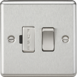 Knightsbridge 13A Switched Fused Spur Unit - Brushed Chrome CL63BC