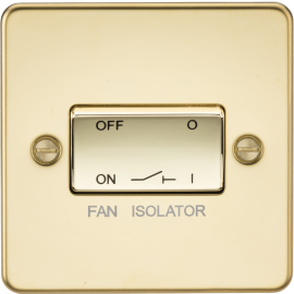 Knightsbridge 10AX Fan Isolator Switch - Polished Brass FP1100PB