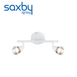 Saxby Amalfi twin spotlight bar white 35W