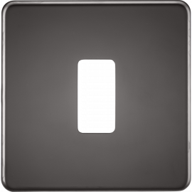 Screwless 1G grid faceplate - black nickel GDSF001BN