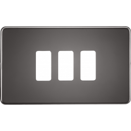 Screwless 3G grid faceplate - black nickel GDSF003BN