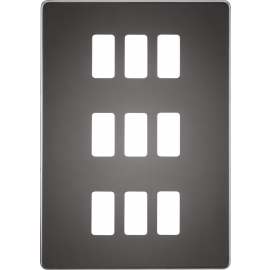 Screwless 9G grid faceplate - black nickel GDSF009BN