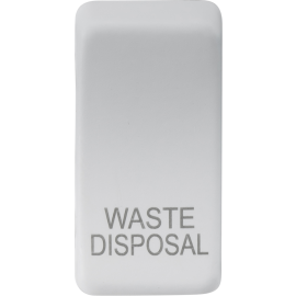 Knightsbridge Switch cover "marked WASTE DISPOSAL" - matt white GDWASTEMW