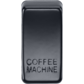 knightsbridge Switch cover "marked COFFEE MACHINE" - matt black GDCOFFMB
