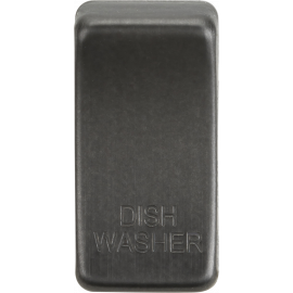Switch cover "marked DISHWASHER" - smoked bronze GDDISHSB