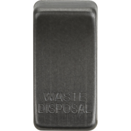 Switch cover "marked WASTE DISPOSAL" - smoked bronze GDWASTESB