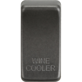 Switch cover "marked WINE COOLER" - smoked bronze