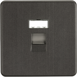 Screwless RJ45 network outlet Smoked Bronze