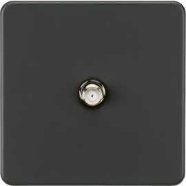 Screwless 1G SAT TV Outlet (Non-Isolated) - Anthracite