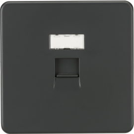 Screwless RJ45 network outlet - Anthracite