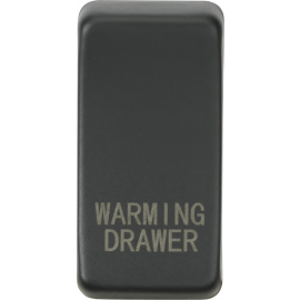 Switch cover "marked WARMING DRAWER" - anthracite GDWARMAT