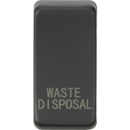Switch cover "marked WASTE DISPOSAL" - anthracite GDWASTEAT