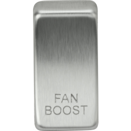 Switch cover marked "FAN BOOST" - Brushed Chrome