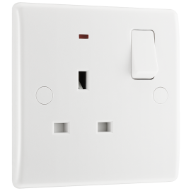 BG 1 Gang 13A DP Switched Socket C/W Neon 825-01