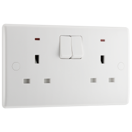 BG 13 A White moulded 2G Switched Socket 826-01