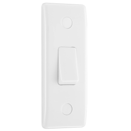BG 847 10A Architrave Switch 1 Gang 2 Way White 847-01