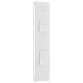 BG 848 2 Gang 2 Way 10A Architrave Switch White 848-01