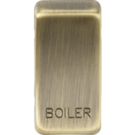 Knightsbridge Switch cover "marked BOILER" - antique brass GDBOILAB