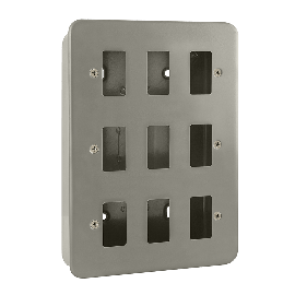 9 Gang GridPro Frontplate & Back Box CL20509