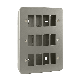 12 Gang GridPro Frontplate & Back Box CL20512