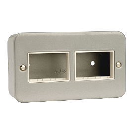 2 Gang Switch Plate - 3+3 Aperture CL406