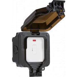 Outdoor Weatherproof IP66 Switch &amp; Socket Timer &amp; RCD Multi Option Accessories-13A Fused Spur Unit