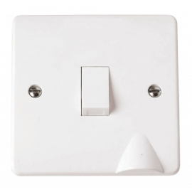 Scolmore 1-GANG 2-POLE 20A SWITCH WITH F/OUTLET-CMA022