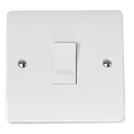 Scolmore 10AX 1 Gang 1 Way Retractive Plate Switch 'Push' CMA028