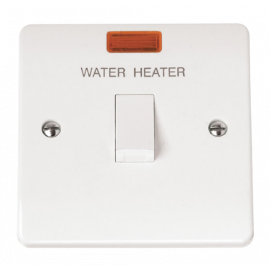 Scolmore 1-GANG D/P 20A WATER HEATER SWITCH WITH-CMA042