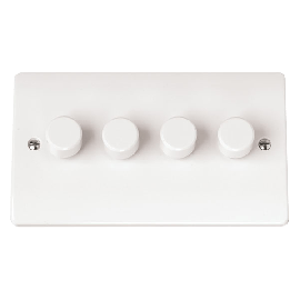Scolmore 4 Gang 2W 100W Trail Edge Dimmer Switch CMA164