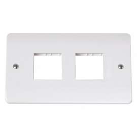 Scolmore DOUBLE SWITCH PLATE 4 GANG APERTURE-CMA404