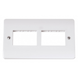 Scolmore DOUBLE SWITCH PLATE 6 GANG APERTURE-CMA406