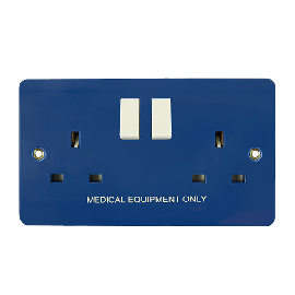Scolmore 13A 2 Gang DP Switched Clean Earth Socket CMA637BL