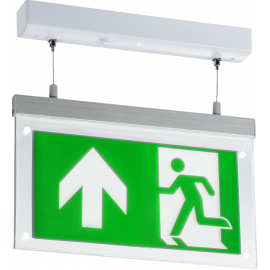 2W LED  DOUBLE SIDED EMERGENCY EXIT SIGN 230V - GREEN