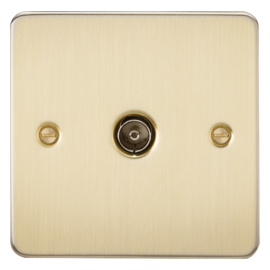 Knightsbridge TV Outlet (non-isolated) - Brushed Brass FP0100BB