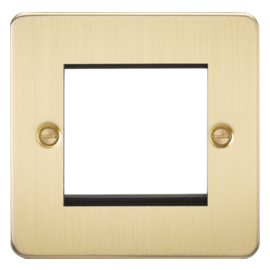 Knightsbridge 2G Modular Faceplate - Brushed Brass FP2GBB