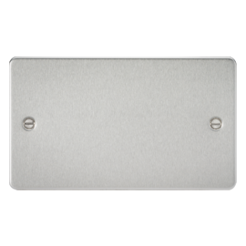 Knightsbridge Flat Plate 2G blanking plate - brushed chrome FP8360BC