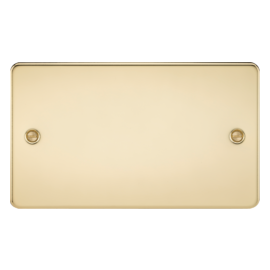 Flat Plate 2G blanking plate-FP8360-Knightsbridge-Polished Brass