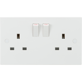 Knightsbridge 13A 1G 2G DP Switched Socket Dual USB Charger Dual Voltage Shaver-SN9000 - 2G Switched Socket